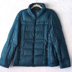 Calvin Klein Women's Blue Goose Down Packable Puffer Jacket‎ Size L